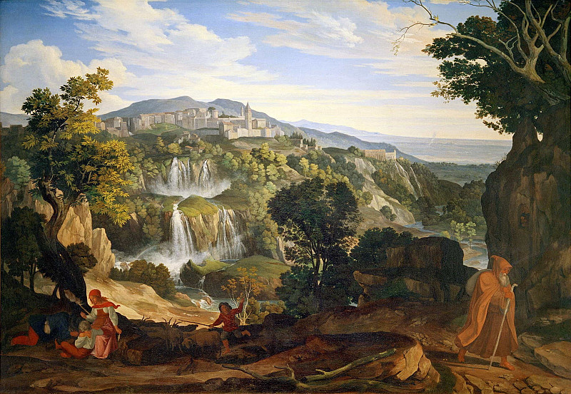 The Waterfalls of Tivoli; Die Wasserfälle Von Tivoli. Carl Philipp Fohr