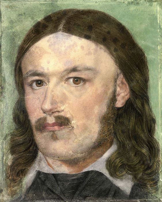 Portrait of the engraver Carl Barth in old German costume; Bildnis des Kupferstechers Carl Barth in altdeutscher Tracht. Carl Philipp Fohr