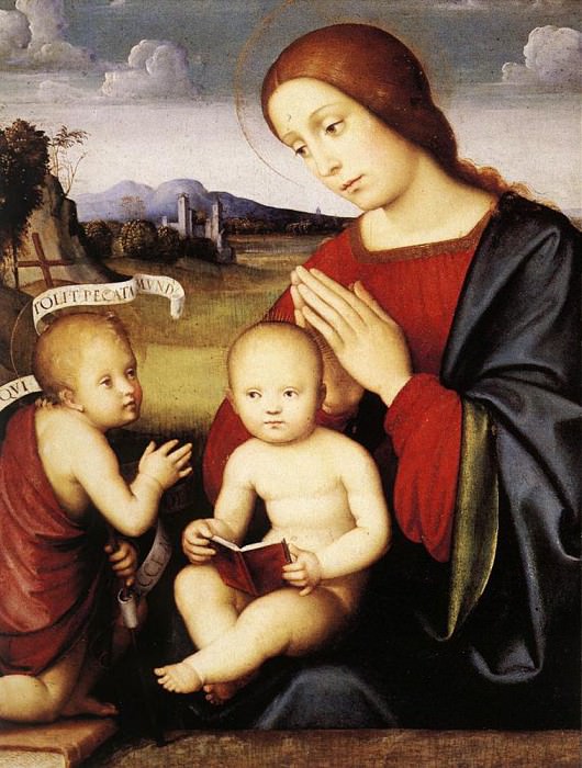 Madonna And Child With The Infant St John The Baptist. Francia (Francesco Raibolini)