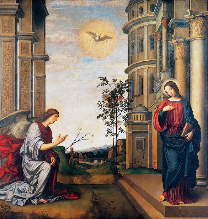 The Annunciation. Francia (Francesco Raibolini)