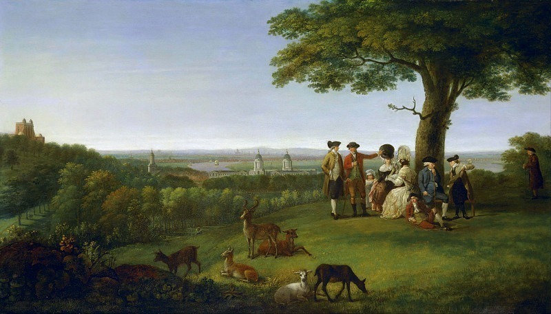 One Tree Hill, Greenwich, with London in the Distance. John Feary