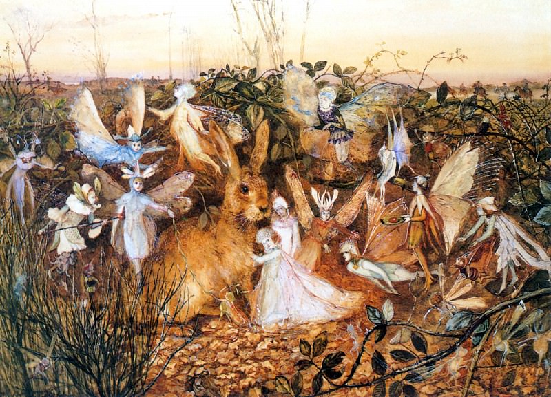 Rabbit Among the Fairies. John Anster Fitzgerald