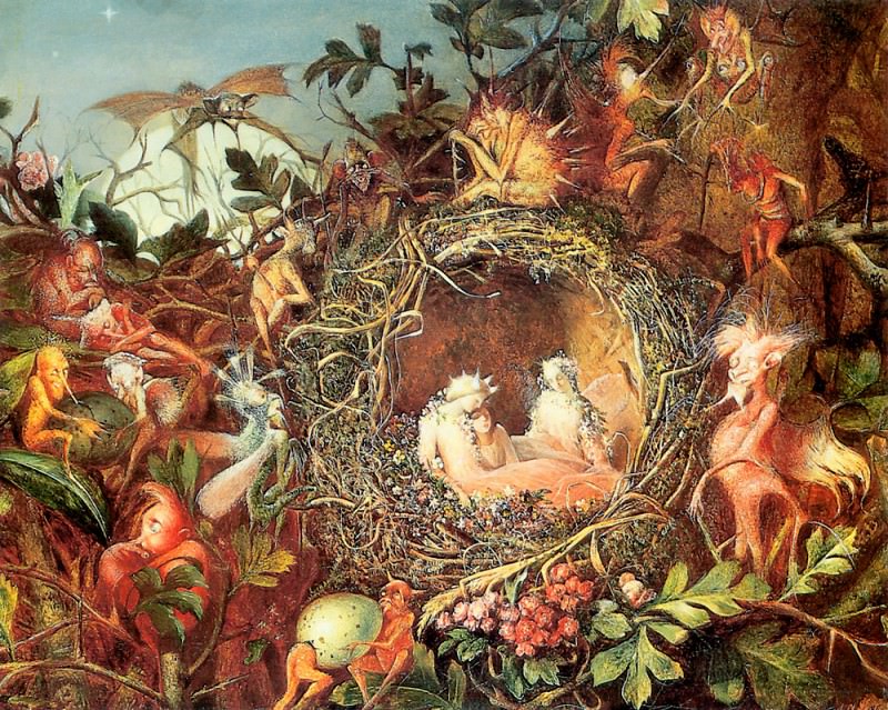 Fairies in a Nest. John Anster Fitzgerald