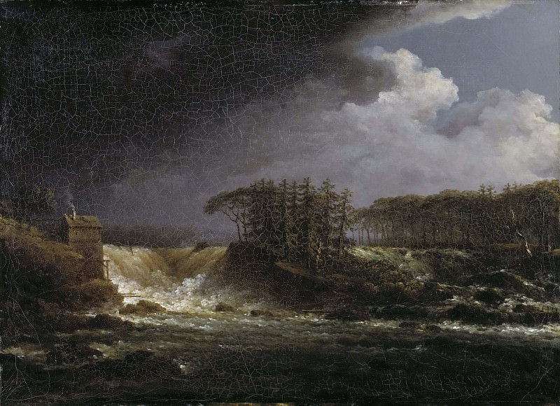 A Waterfall, Älvkarleby, Carl Johan Fahlcrantz