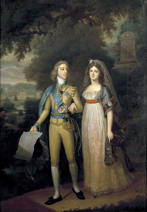 Густав И.В. Адольф , король Швеции и Фредрика Доротея Вильгельмина 