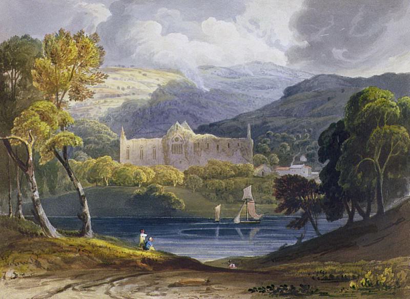 North View of Tintern Abbey from Picturesque Illustrations of the River Wye. Anthony Vandyke Copley Fielding