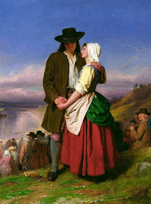 The Parting of Evangeline and Gabriel. John Faed