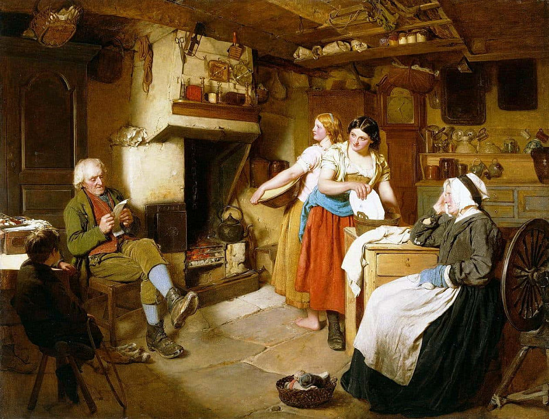 A Family in an Interior. John Faed
