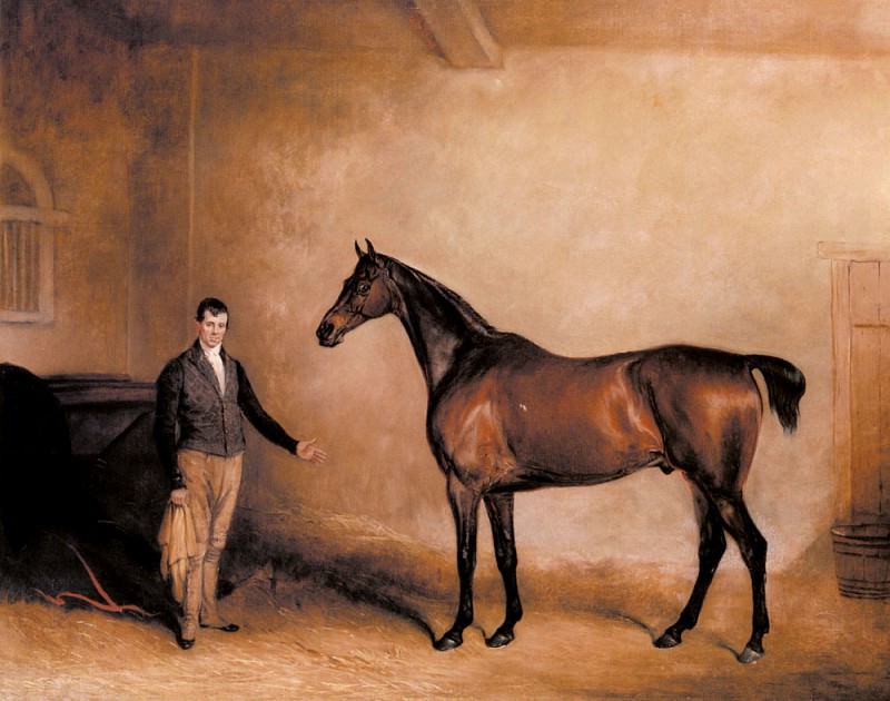 E Mr C N Hoggs Claxton And A Groom In A Stable. John Ferneley