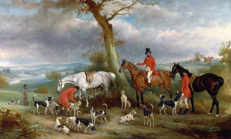 Thomas Wilkinson, M.F.H., with the Hurworth Foxhounds. John Ferneley