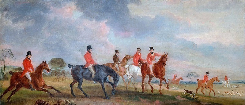 The Quorn Hunt- a Sketch of the Artist and his Friends Moving Off. John Ferneley