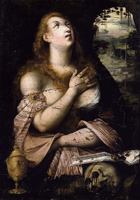 Кающаяся святая Мария Магдалина (копия с Тициана). Пауэльс Франк (школа)
