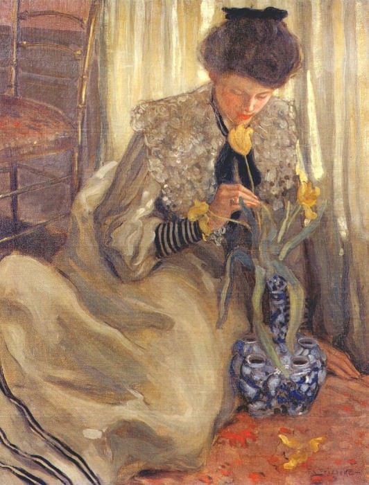 Желтый тюльпан, ок.1902. Фредерик Карл Фризеке