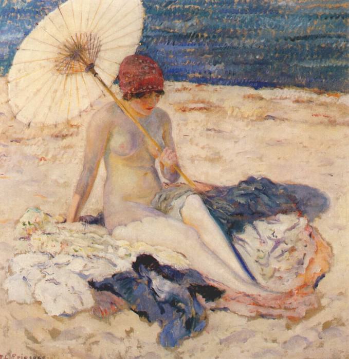 nude on beach c1915. Frederick Carl Frieseke