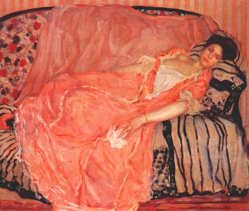 portrait of madame gely no 1 (on the couch) c1907. Frederick Carl Frieseke