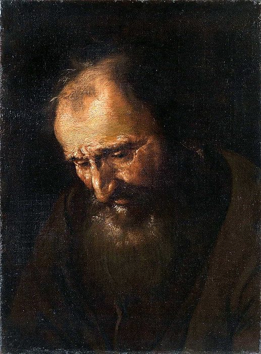 Head Of A Bearded Man. Francesco Fracanzano