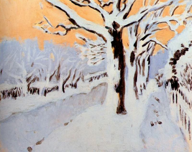 late afternoon snow c1972. Porter Fairfield