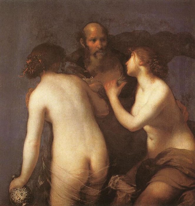 Лот и его дочери картина Франческо Фурини