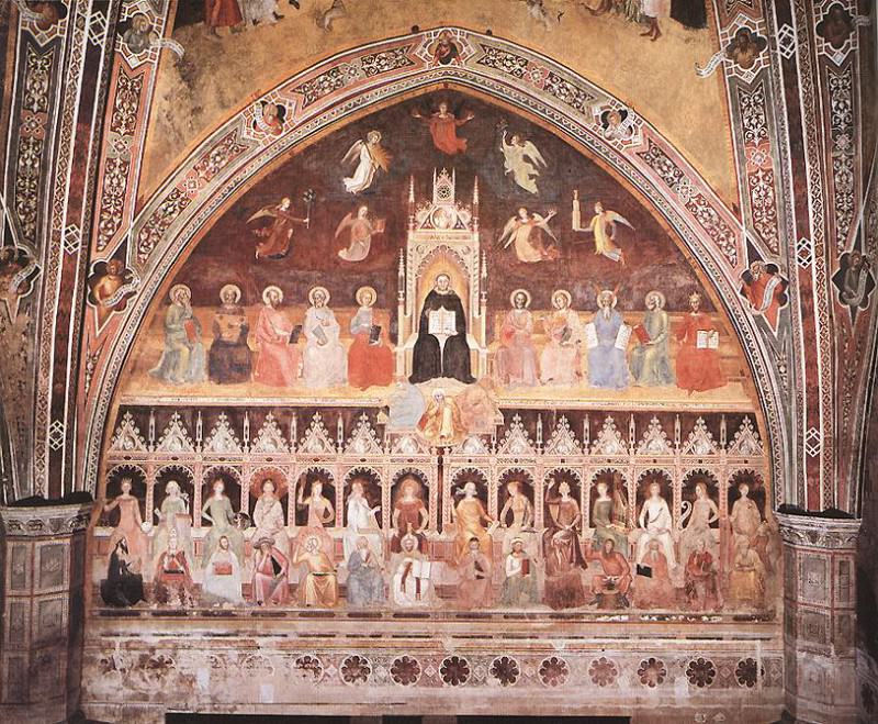 Triumph of St Thomas and Allegory of the Sciences. Andrea di Bonaiuto da Firenze