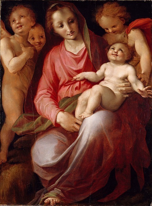 Мадонна с младенцем и младенцем Иоанном. Мазо да Сан Фриано