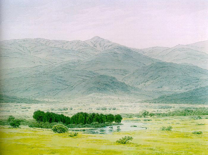 Landscape in the Riesengebirge. Caspar David Friedrich