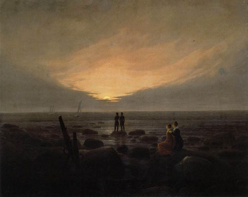 Moonrise By The Sea. Caspar David Friedrich