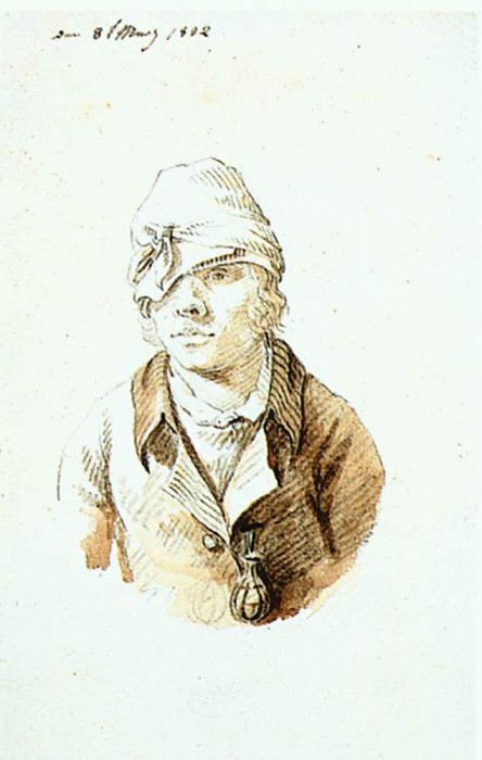Автопортрет с шапкой и защитной повязкой на глазу. Каспар Давид Фридрих