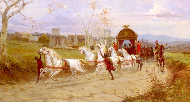 Forti Eduardo Hadrians Departure From The Villa At Tivoli. Эдуардо Форти