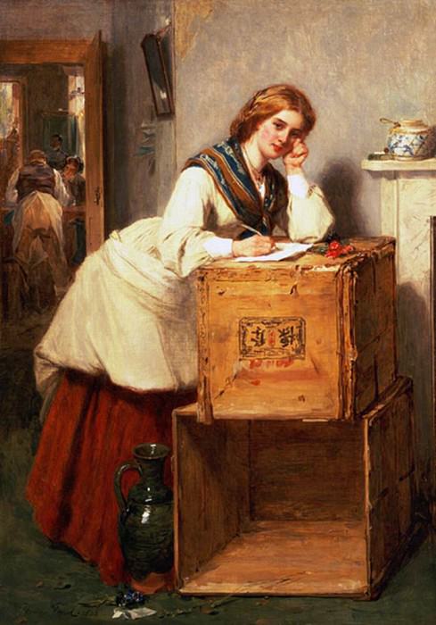 Lady Writing a Letter. Thomas Faed