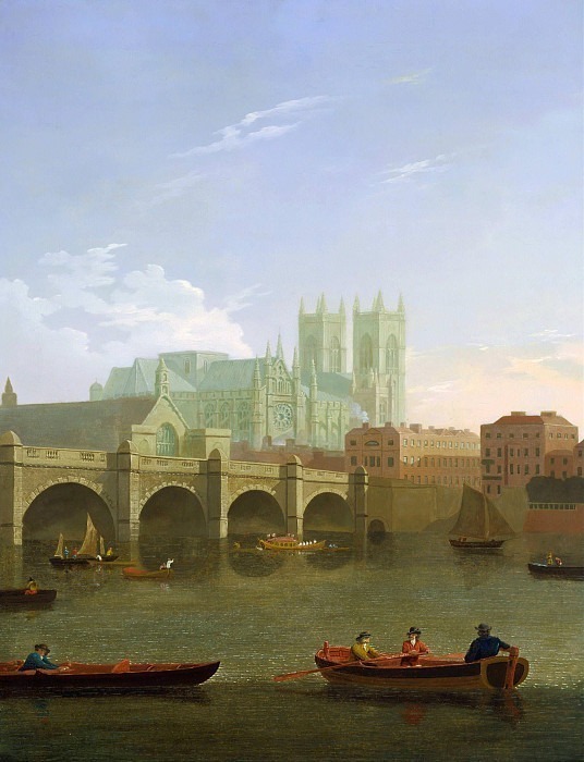 Вестминстерское аббатство и Вестминстерский мост, Вид с юга