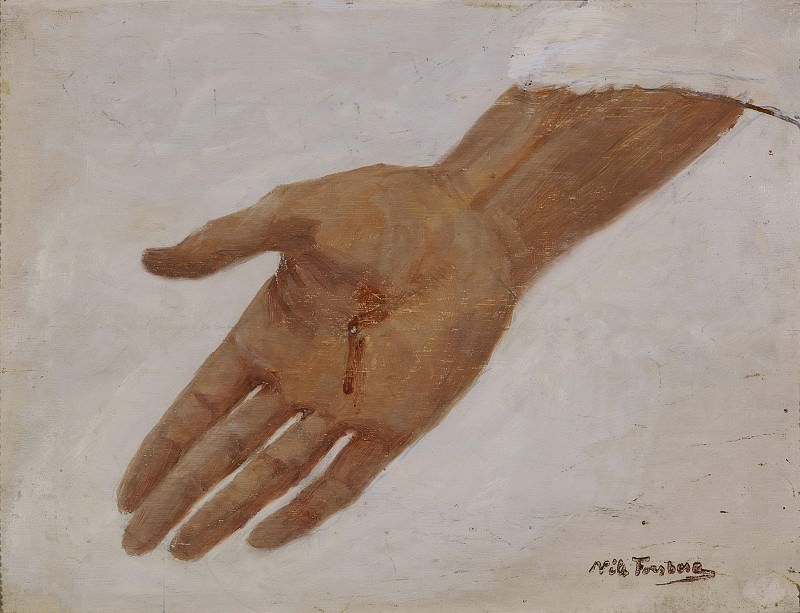 Hand. Sketch for a Picture of Christ. Nils Forsberg