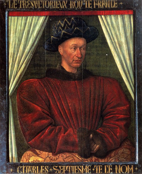 Charles VII King Of France. Jean Fouquet
