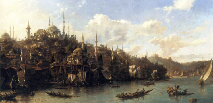A View of the Suleymaniyeh. Eugene Napoleon Flandin
