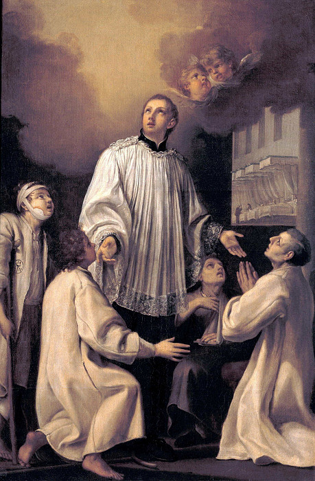 The Holy Aloysius Gonzaga Comforts The Sick. Antonio Domenico Gabbiani (School)