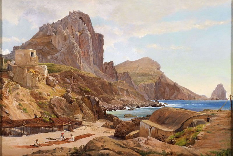 Marina Piccola, Capri. Ludwig Heinrich Theodor Gurlitt