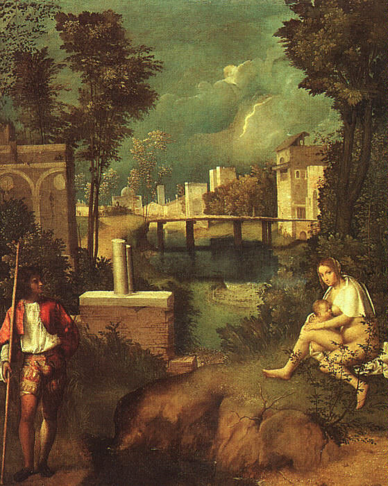 THE TEMPEST, 1505-10, GALLERIE DELLACCADEMIA, VEN. Giorgione (Giorgio Barbarelli)