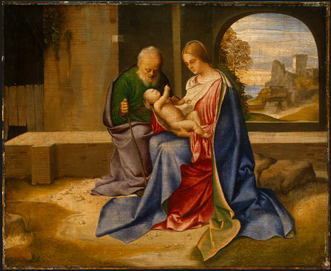 THE HOLY FAMILY, PROBABLY C. 1500, NGW. Giorgione (Giorgio Barbarelli)