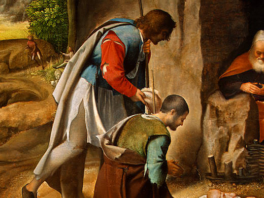 THE ADORATION OF THE SHEPHERDS, DETALJ 5. Giorgione (Giorgio Barbarelli)