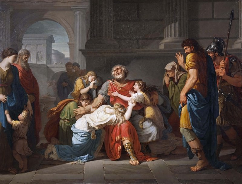The Blind Oedipus Commending his Children to the Gods. Benigne Gagneraux