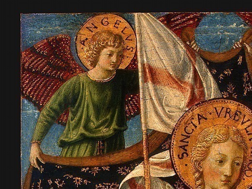 Св. Урсула с ангелами и донатором, 1455. Беноццо Гоццоли