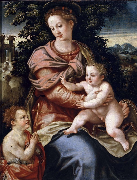 Madonna and Child with San Giovannino. Girolamo da Carpi (Girolamo Sellari)