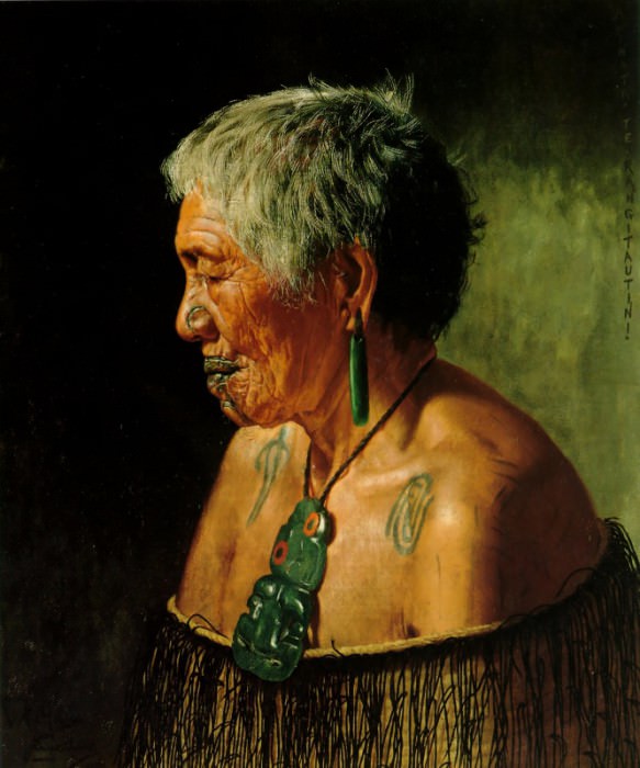 Ahinata Te Rangitautini Tuhourangi tribe 1903 61.5x51.2cm. Charles Frederick Goldie