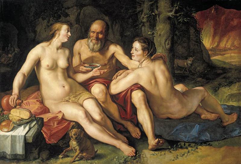 Lot And His Daughters. Hendrick Goltzius