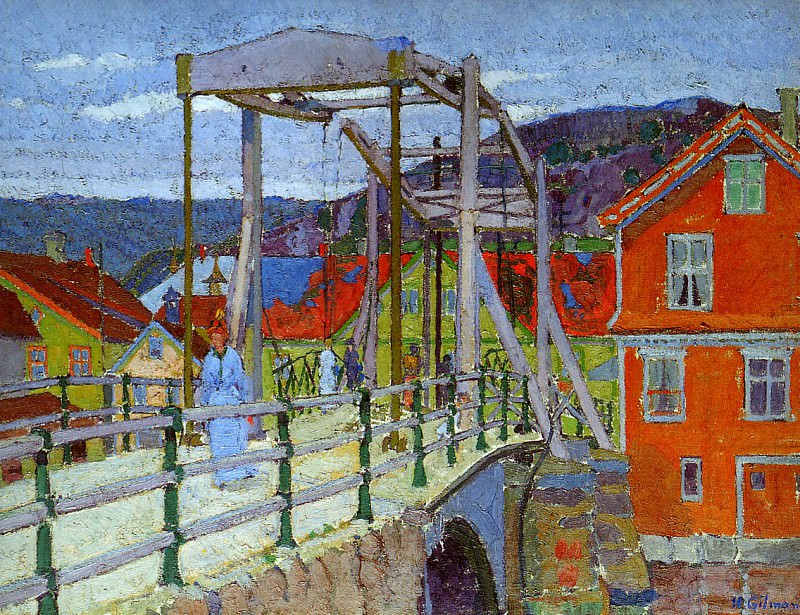 Canal bridge Flekkefjord. Harold Gilman