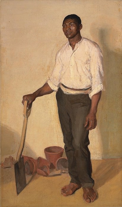Portrait of Negro Gardener. Harold Gilman