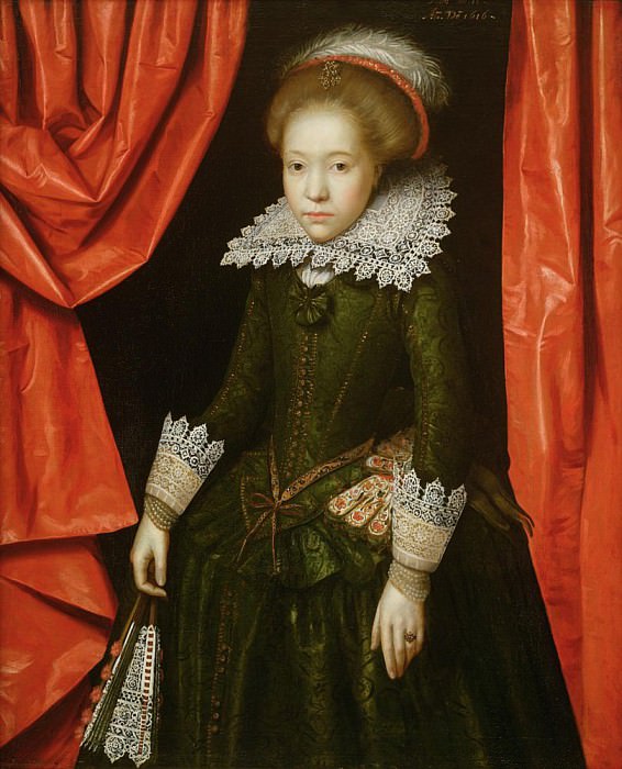Portrait of a girl of the de Ligne family. Marcus Gheeraerts (The Younger)