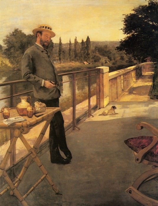 Элегантный мужчина на террасе. Анри Жерве