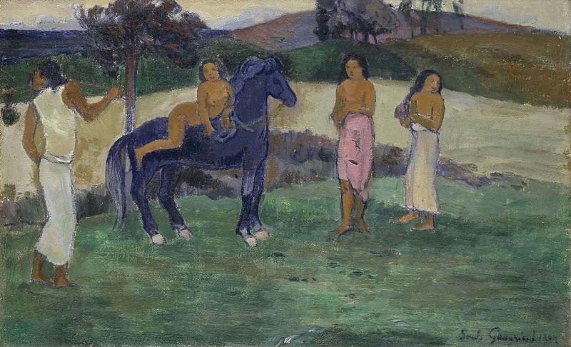 Composition with Figures and a Horse. Paul Gauguin
