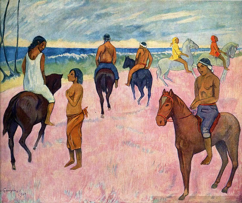 Riders on the beach. Paul Gauguin