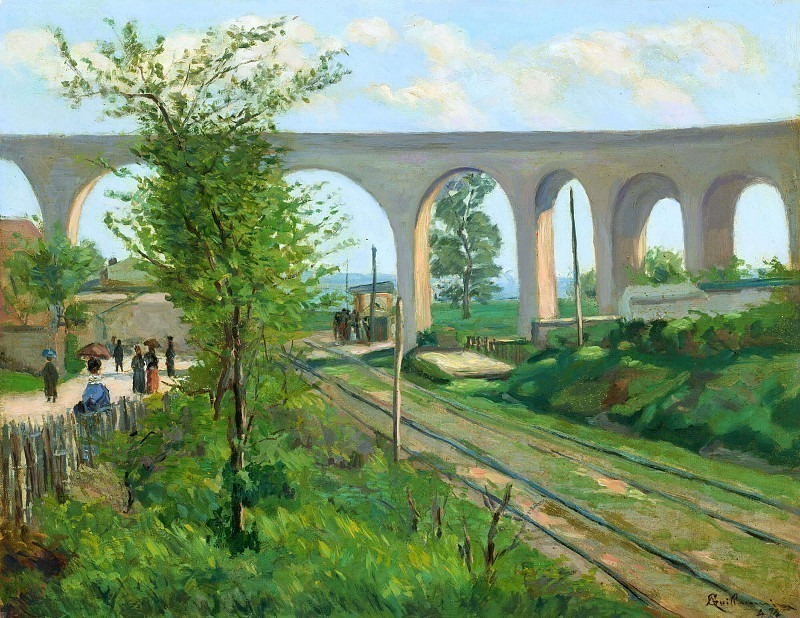 The Arcueil Aqueduct at Sceaux Railroad Crossing. Jean-Baptiste-Armand Guillaumin